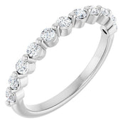 14k White 1/2 Ctw Natural Diamond Anniversary Band