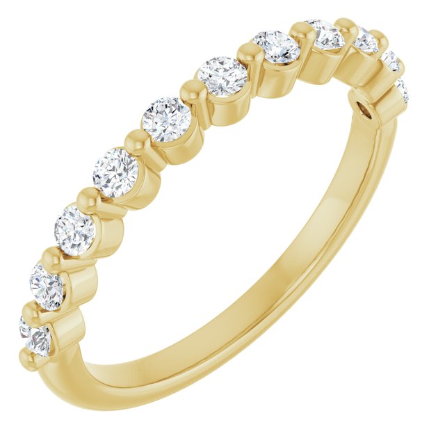 14k Yellow 1/3 Ctw Natural Diamond Anniversary Band