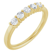 14k Yellow 1/3 Ctw Lab-grown Diamond  Anniversary Band