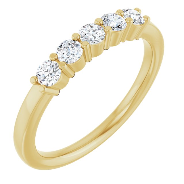 14k Yellow 1/3 Ctw Lab-grown Diamond  Anniversary Band