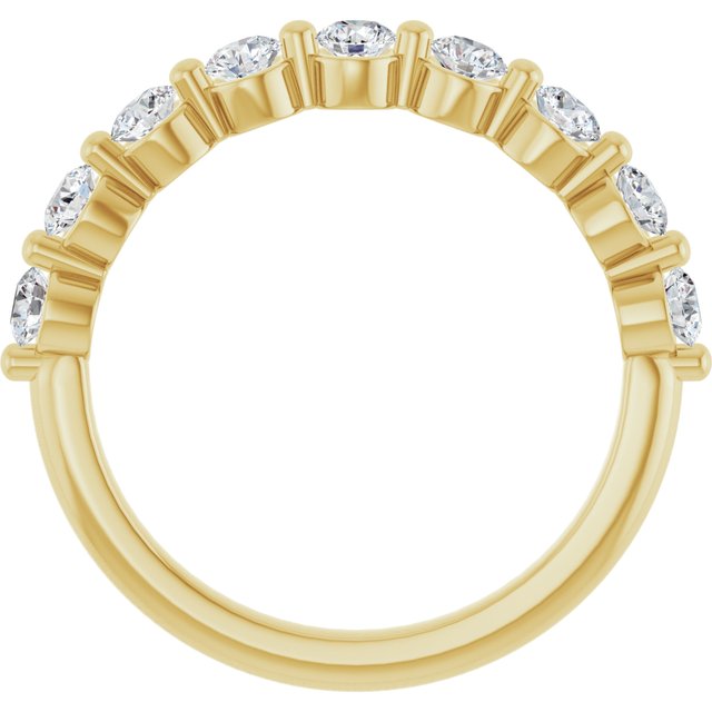 14K Yellow 5/8 CTW Lab-Grown Diamond Anniversary Band