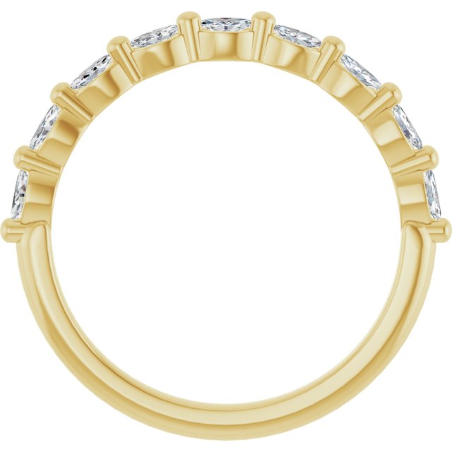 14k Yellow 1/4 Ctw Lab-grown Diamond Anniversary Band