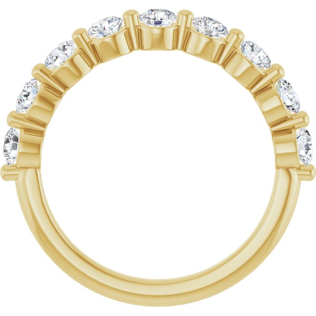 14k Yellow 9/10 Ctw Natural Diamond Anniversary Band