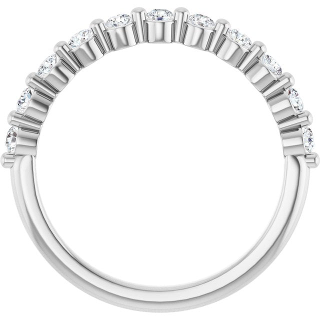 14k White 1/3 Ctw Lab-grown Diamond Anniversary Band