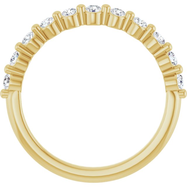 14K Yellow 1/3 CTW Lab-Grown Diamond Anniversary Band