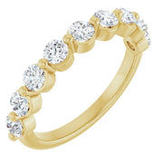 14k Yellow 9/10 Ctw Natural Diamond Anniversary Band