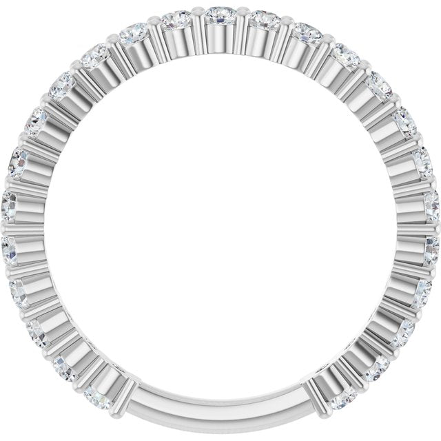 14K White 3/4 CTW Natural Diamond Anniversary Band