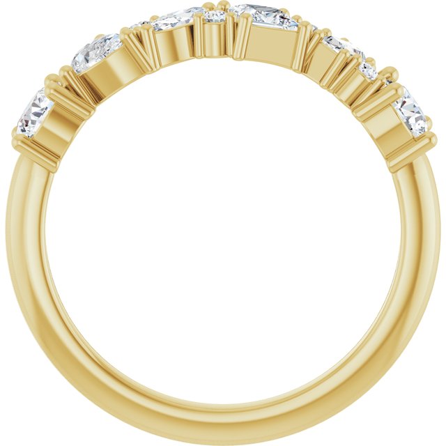 14K Yellow 7/8 CTW Natural Diamond Anniversary Band