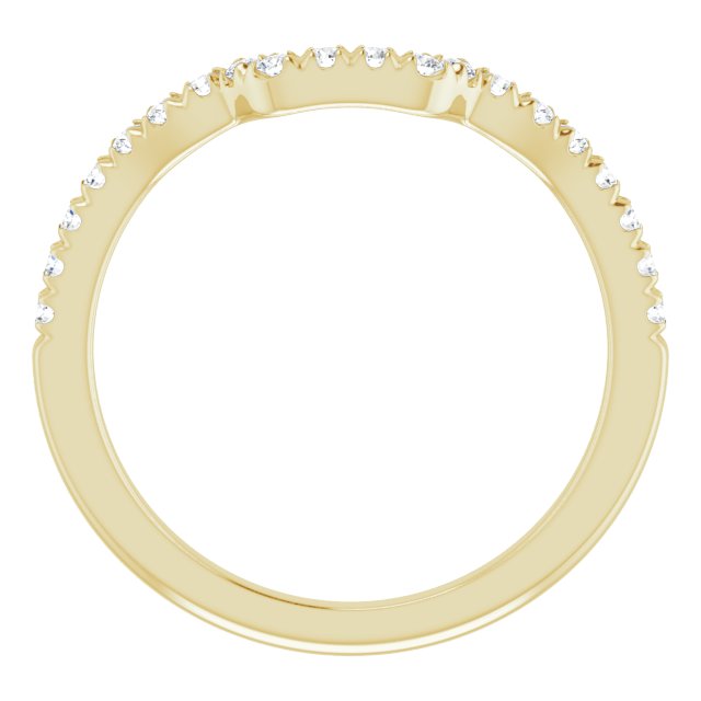 14K Yellow 1/6 CTW Diamond Matching Band for 8x6 mm Emerald Ring
