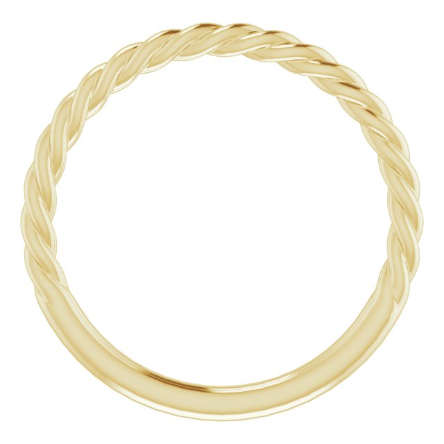 14K Yellow 1.7 mm Rope Band Size 8