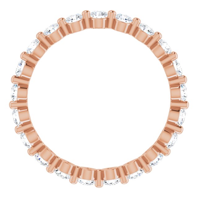 14k Rose 3/4 Ctw Natural Diamond Eternity Band