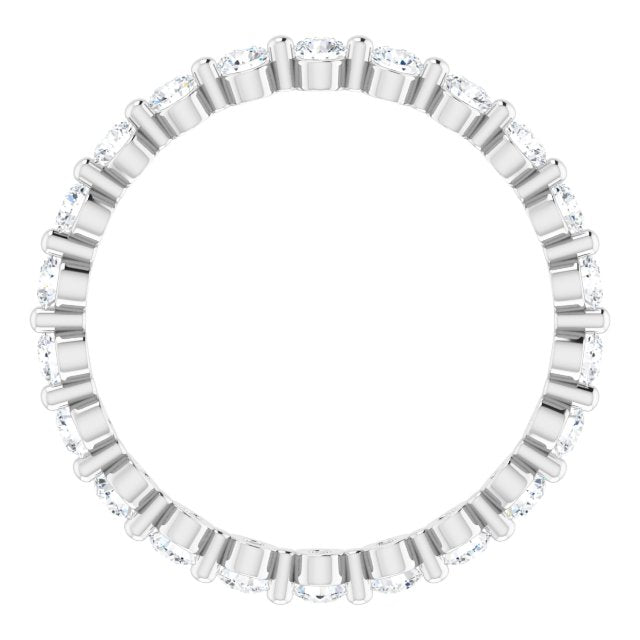 14K White 5/8 CTW Natural Diamond Eternity Band