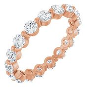 14k Rose 1 3/4 Ctw Natural Diamond Eternity Band