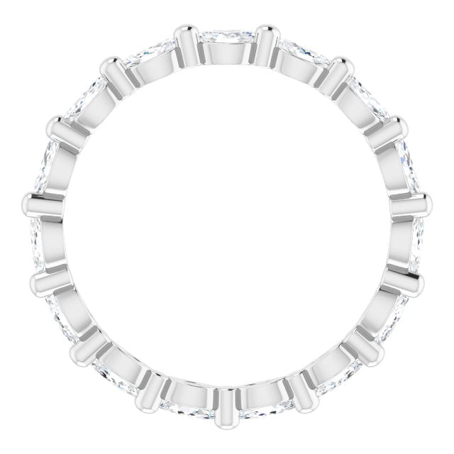 14K White 5/8 CTW Natural Diamond Eternity Band