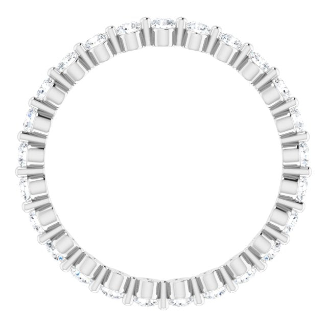 14K White 1/2 CTW Natural Diamond Eternity Band