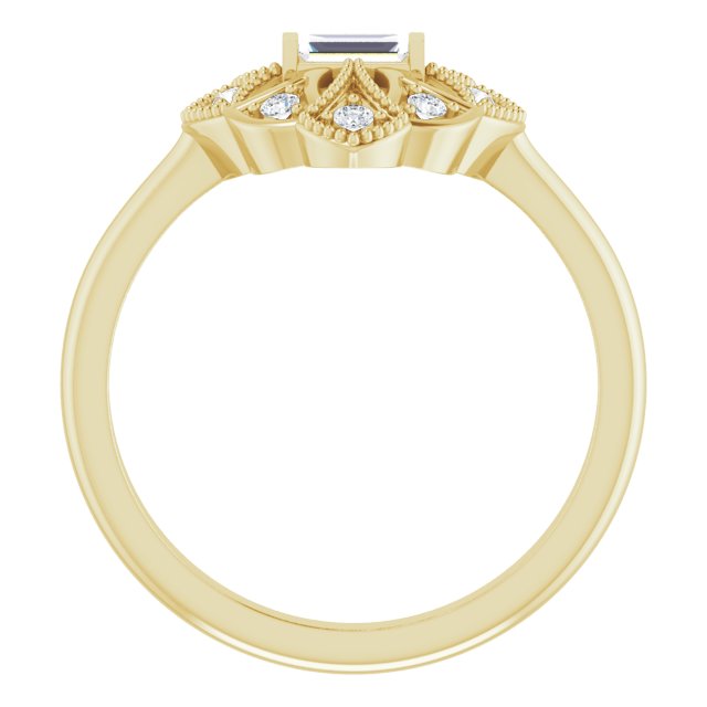 14K Yellow 1/5 CTW Natural Diamond Vintage-Inspired Ring