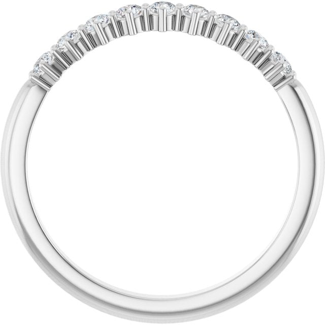 14k White 1/4 Ctw Natural Diamond Anniversary Band