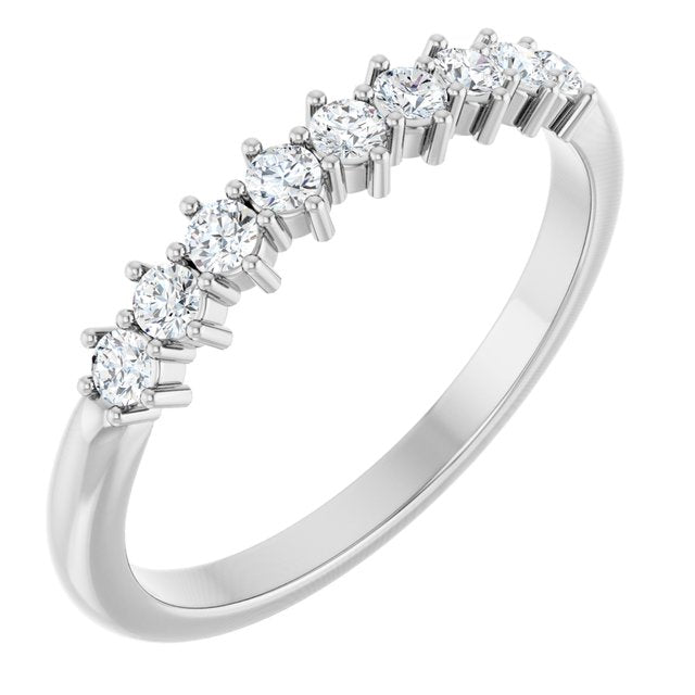 14k White 1/4 Ctw Natural Diamond Anniversary Band