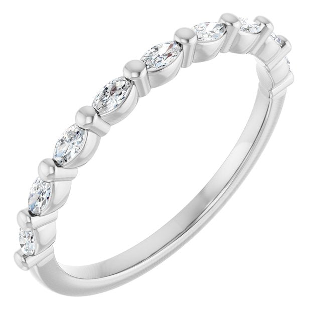 14k White 1/4 Ctw Natural Diamond Anniversary Band