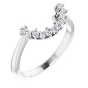 14K White 1/6 CTW Natural Diamond Matching Band