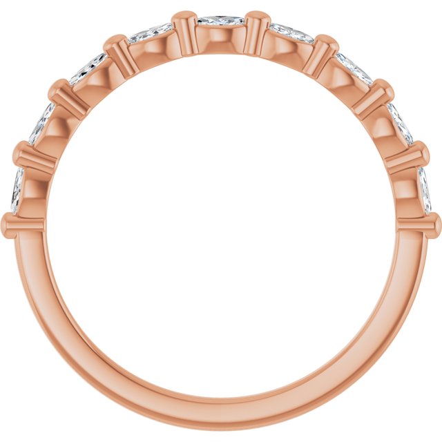 14K Rose 1/4 CTW Lab-Grown Diamond Anniversary Band