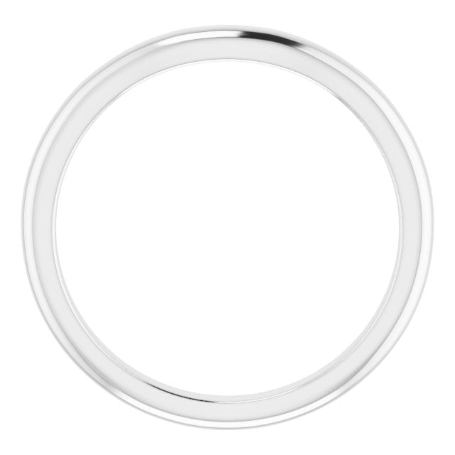 14k White Band For 5.5 Mm Round Ring