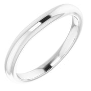 14k White Band For 4.8 Mm Round Ring