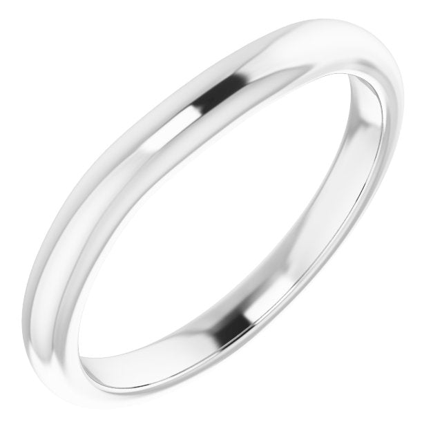 14k White Band For 4.8 Mm Round Ring