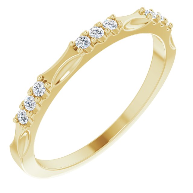 14k Yellow 1/8 Ctw Natural Diamond Anniversary Band