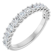 14k White 7/8 Ctw Natural Diamond Anniversary Band