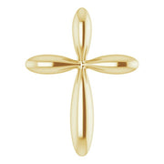 14k Yellow 14.65x11.2 Mm Cross Pendant