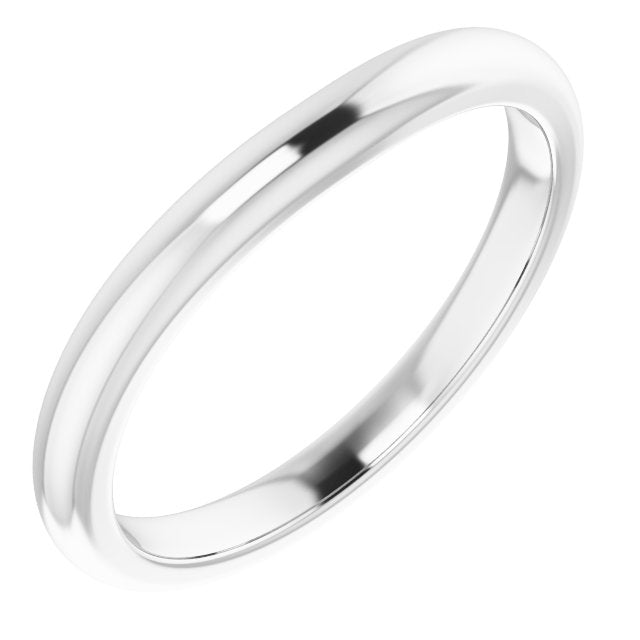 14k White Band For 4.8 Mm Round Ring