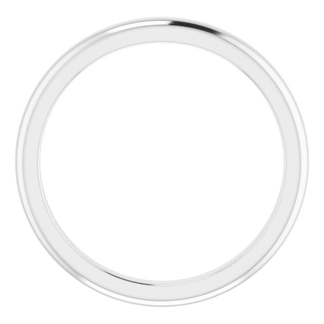 14k White Band For 4.8 Mm Round Ring