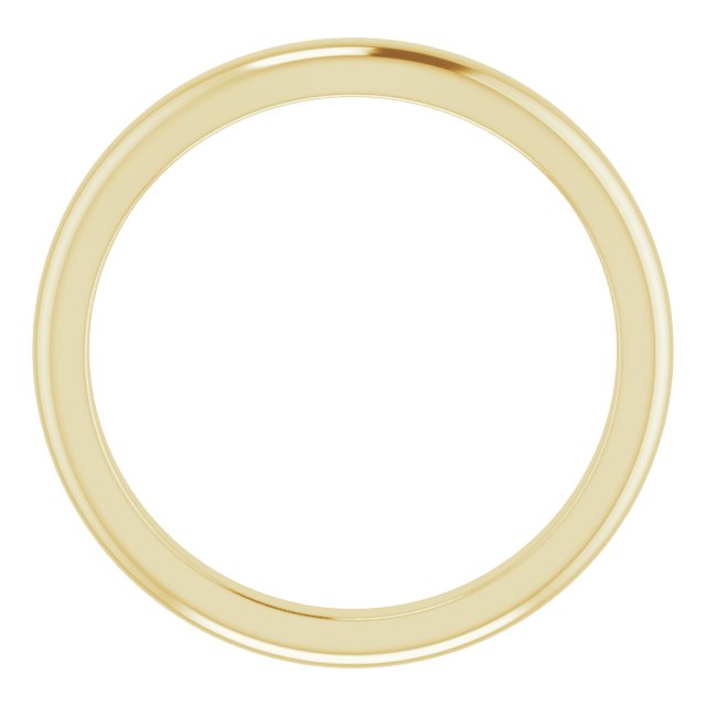 14K Yellow Band for 6.5 mm Round Ring