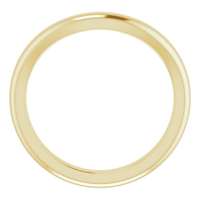 14k Yellow Band For 11 X 9 Mm Emerald Ring