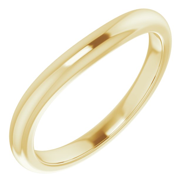 14K Yellow Band for 6.5 mm Round Ring