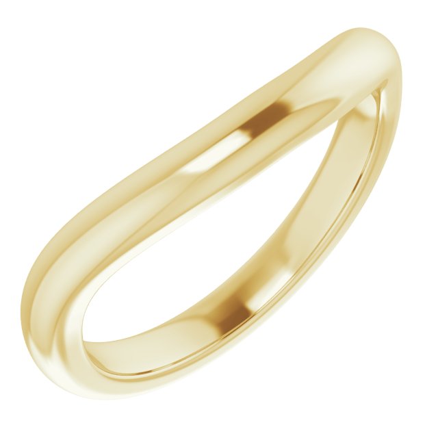 14k Yellow Band For 11 X 9 Mm Emerald Ring