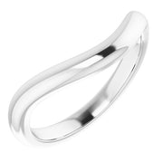 14K White Band for 10 x 7 mm Pear Ring