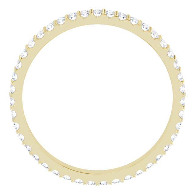 14K Yellow 3/4 CTW Natural Diamond Eternity Band Size 6
