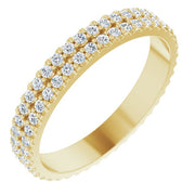14K Yellow 3/4 CTW Natural Diamond Eternity Band Size 6