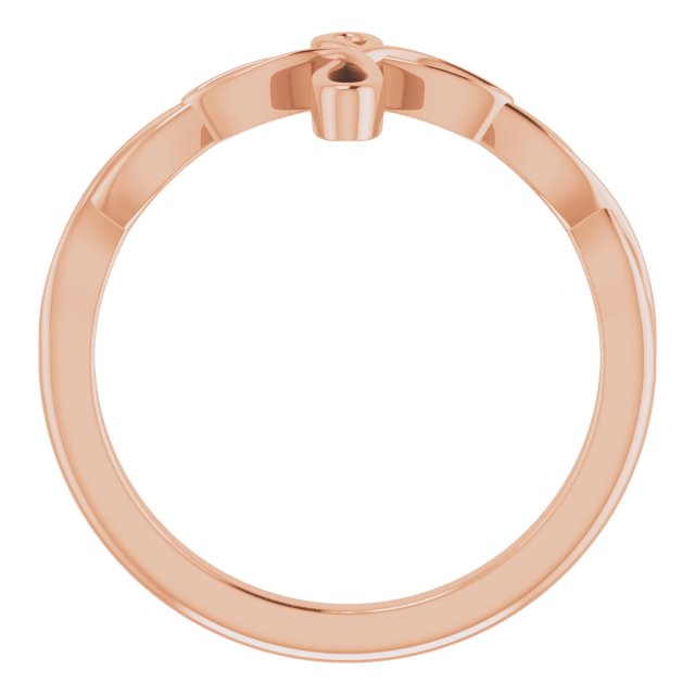 14K Rose Cross Ring