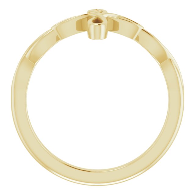 14K Yellow Cross Ring