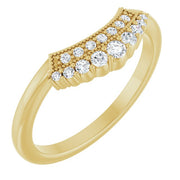 14K Yellow 1/6 CTW Natural Diamond Contour Band