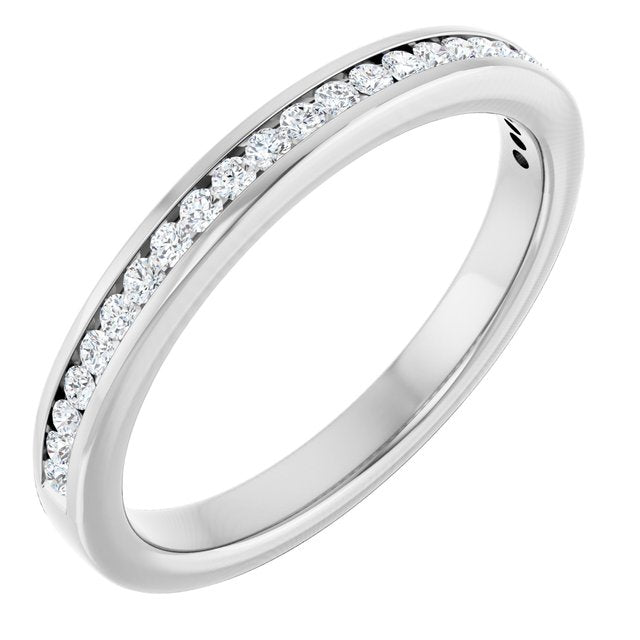 14k White 1/5 Ctw Diamond Anniversary Band