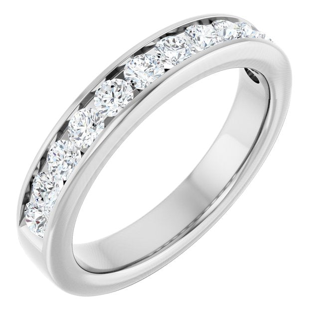 14k White 3/4 Ctw Diamond Anniversary Band
