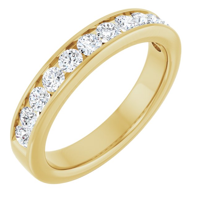 14k Yellow 3/4 Ctw Diamond Anniversary Band