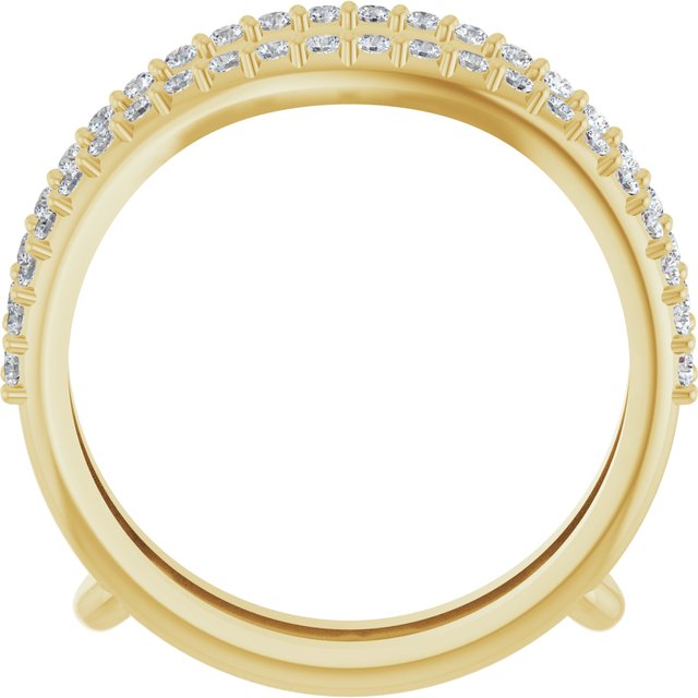 14K Yellow 1/4 CTW Natural Diamond Ring Guard