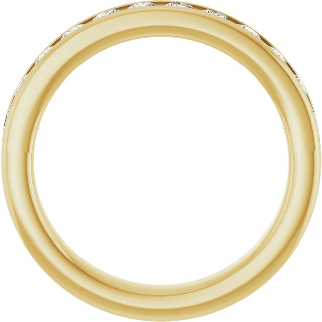 14K Yellow 3/4 CTW Lab-Grown Diamond Anniversary Band