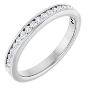 14k White 3/8 Ctw Natural Diamond Anniversary Band