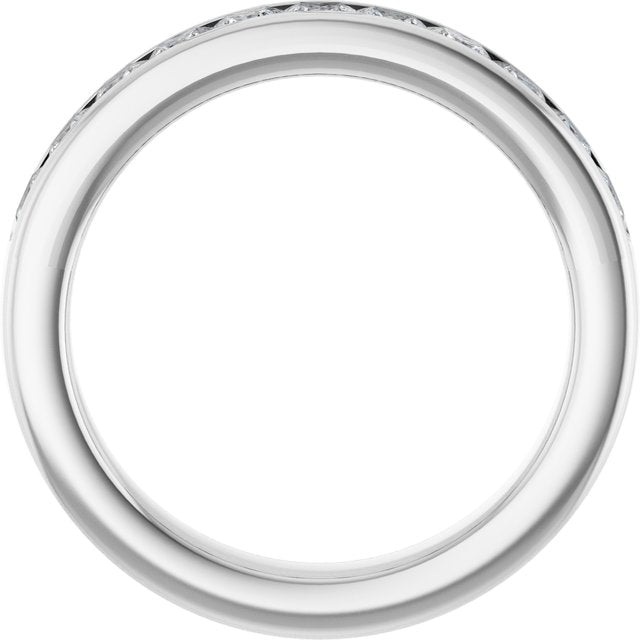 14k White 1 Ctw Diamond Anniversary Band
